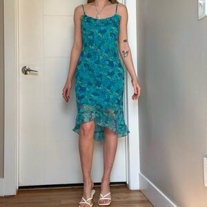 Vintage Floral Midi Dress